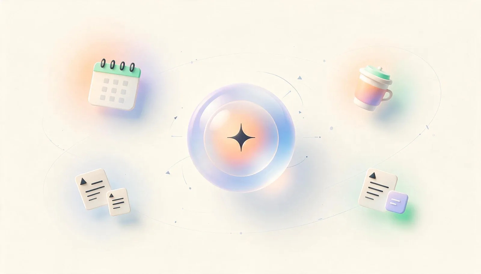 AI 办公解决方案插画