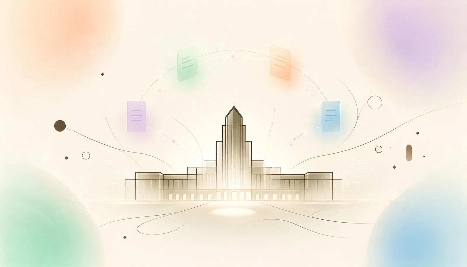 政企 AI 解决方案插画
