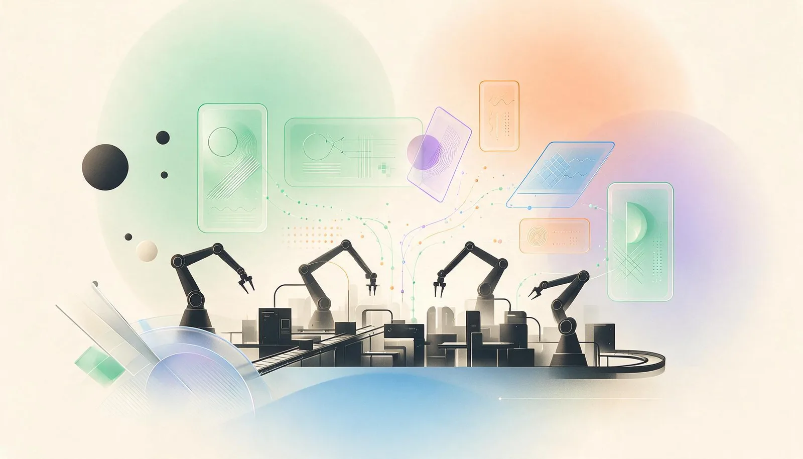 制造业 AI 解决方案插画